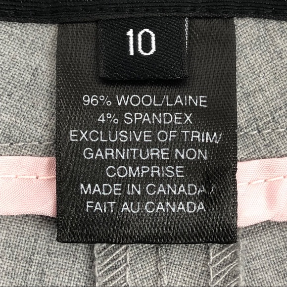 Pink Tartan Gray Wool Blend Capri Pants 10 - Picture 5 of 8